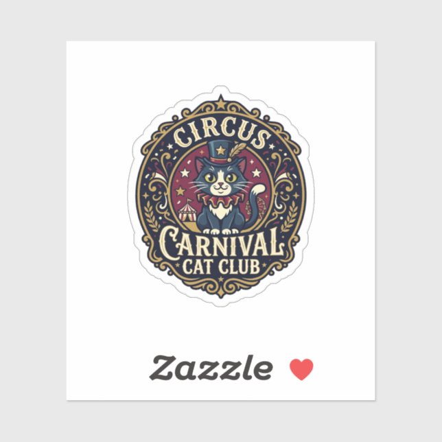 Circus Carnival Cat Cat Dad Gift Idea - Circus Car (Sheet)