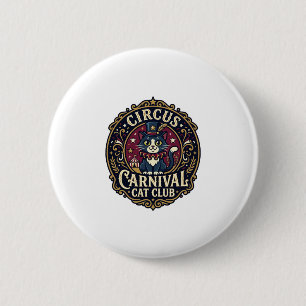 Circus Carnival Cat Cat Dad Gift Idea - Circus Car 6 Cm Round Badge