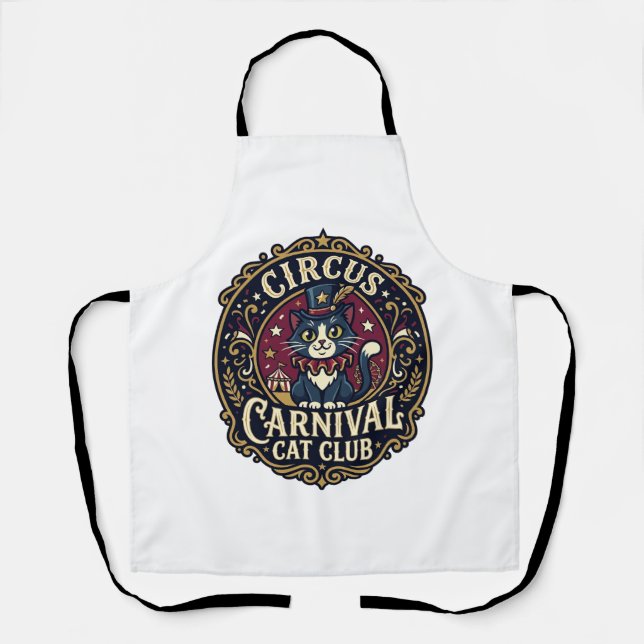 Circus Carnival Cat Cat Dad Gift Idea - Circus Car Apron (Front)