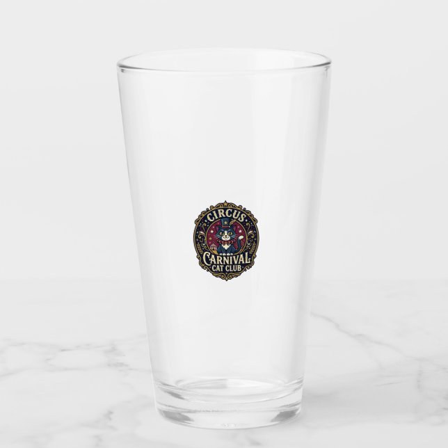 Circus Carnival Cat Cat Dad Gift Idea - Circus Car Glass (Front)