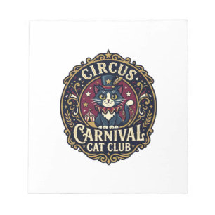 Circus Carnival Cat Cat Dad Gift Idea - Circus Car Notepad
