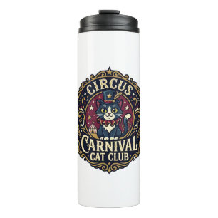 Circus Carnival Cat Cat Dad Gift Idea - Circus Car Thermal Tumbler