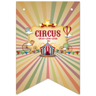 Circus Carnival Coming to Town. Bunting