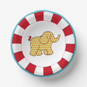 Circus Carnival Elephant Party Bowls Paper Plate
