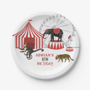 Circus Carnival Festival Theme Big Top Birthday Paper Plate