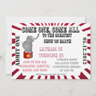 Circus/Carnival Invitation