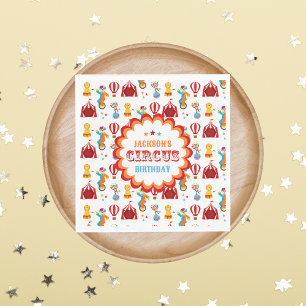 Circus Carnival Kids Birthday Napkin