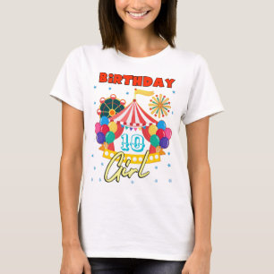 Circus Carnival Party Girl Theme Custom T-Shirt