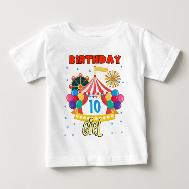 Circus Carnival Party Girl Theme Matching  Baby T-Shirt (Front)