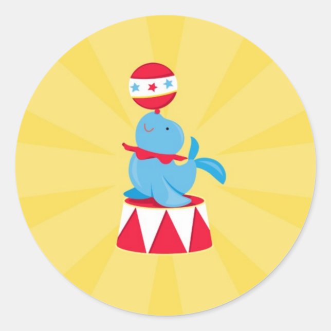 Circus Carnival Party Sticker (Front)