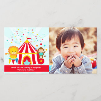 Circus Carnival Personalised Thank You Card