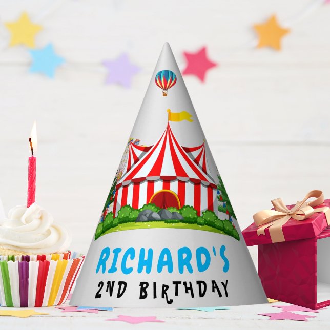Circus Carnival Theme Birthday Party Hat (Creator Uploaded)