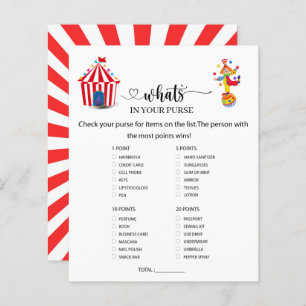 Circus Carnival What is in your purse 