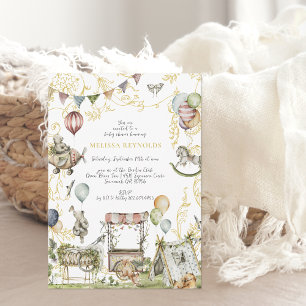 Circus Carnival   Woodland Forest Baby Shower Invitation