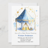 Circus Carousel Adventure Awaits Boy Baby Shower