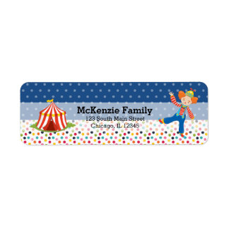 Circus * choose background colour return address label