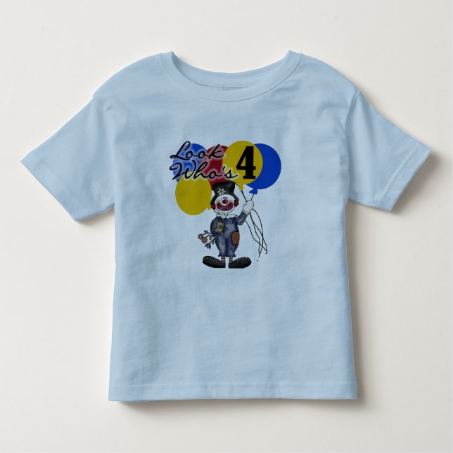 Circus Clown 4th Birthday Tshirts and Gifts (Front)