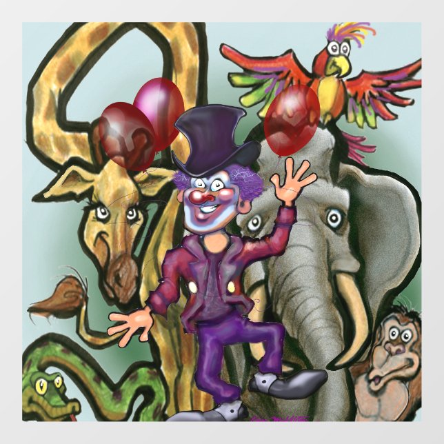 Circus Clown and Animals  (Sheet)