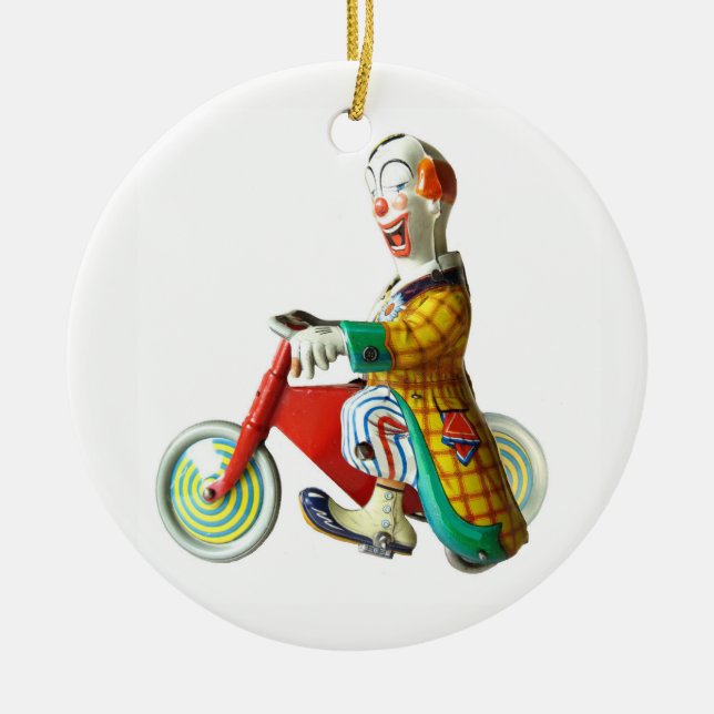 Circus Clown Ceramic Tree Decoration (Front)
