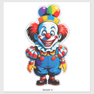 Circus Clown Character With Colourful Costume