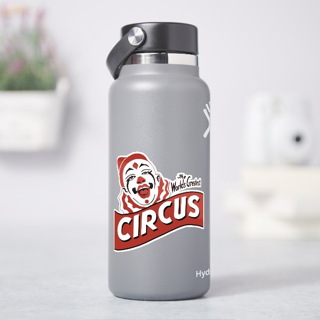 Circus clown clipart, cute illustration  (HydroFlask)