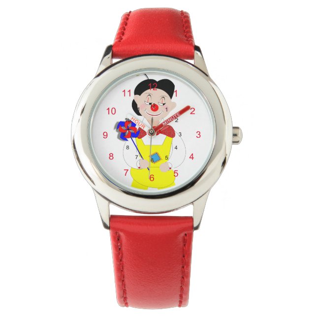 Circus Clown Cute Colourful Wrist Watch (Front)