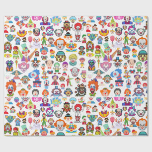 Circus Clown Gift Wrap Party Wrapping Paper