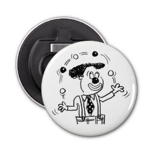 Circus Clown Juggler Juggling Illustration Bottle Opener