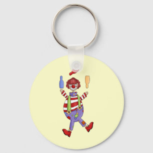 Circus Clown Juggling Key Ring