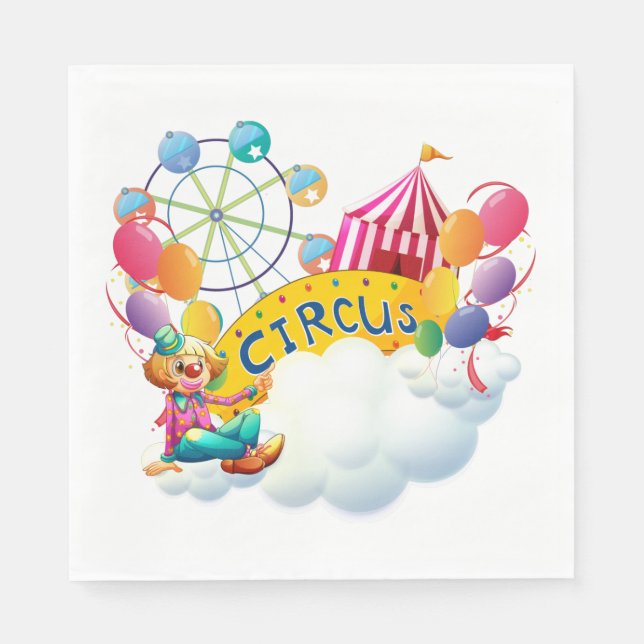 Circus Clown Napkin (Front)