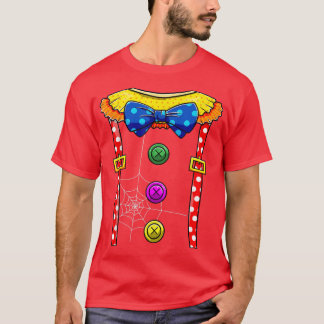Circus Clown Outfit  Easy Halloween Costume Scary  T-Shirt