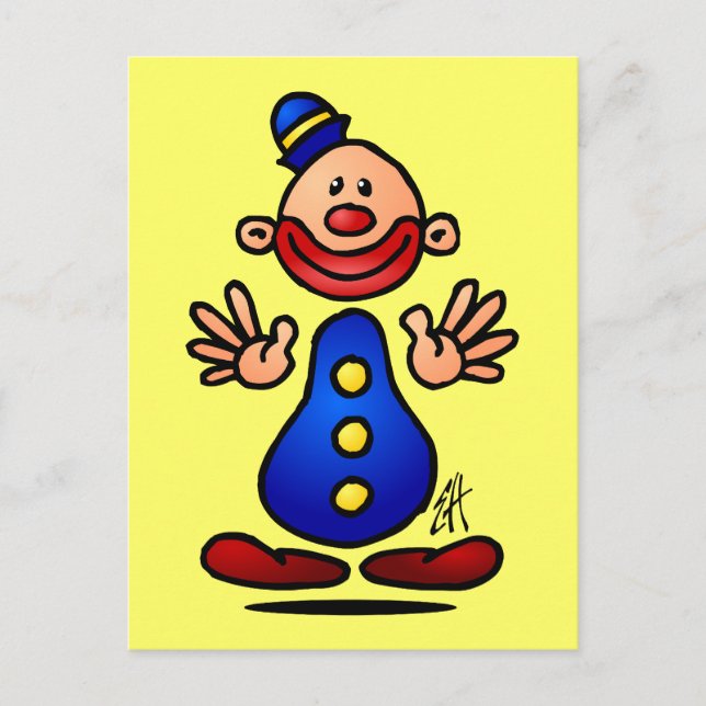 Circus Clown Postcard (Front)