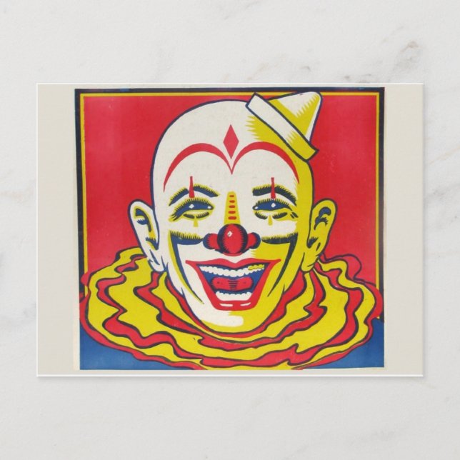 Circus Clown Postcard (Front)