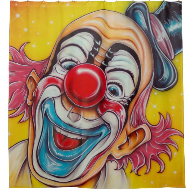 Circus Clown Shower Curtain (Front)