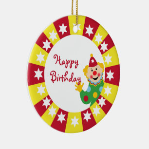 Circus Clown with Stars Ornament