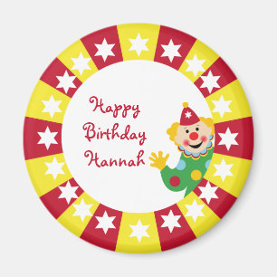 Circus Clown with Stars Ornament Magnet