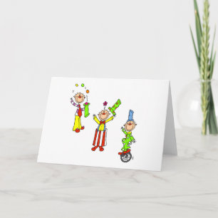 Circus Clowns Card