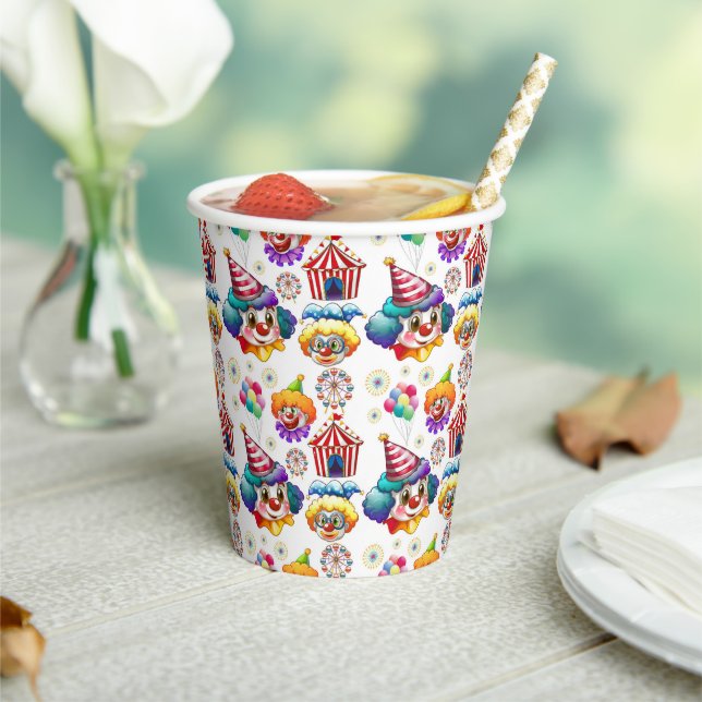 Circus Clowns Paper Cups (Insitu)