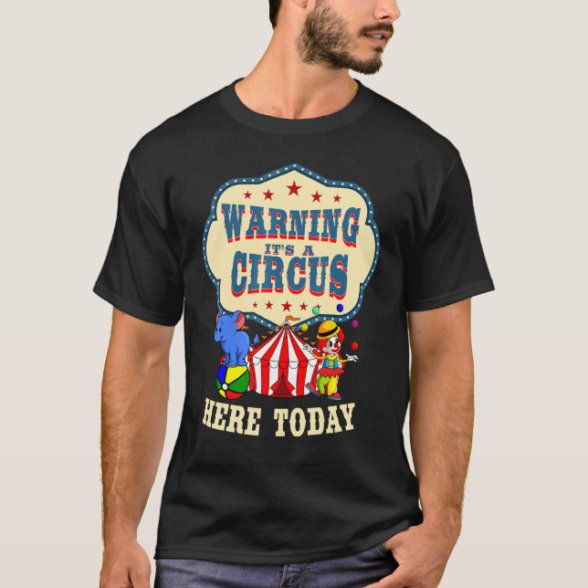 Circus Clowns Performers Carnival Tent T-Shirt (Front)