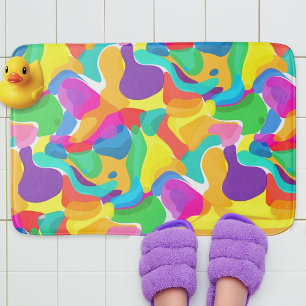 Circus Colours Chaos Abstract Art Pattern Bath Mat