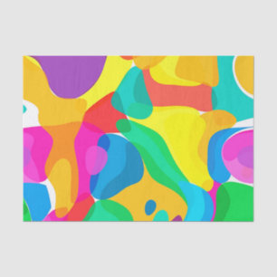 Circus Colours Chaos Abstract Art Pattern Tissue Paper
