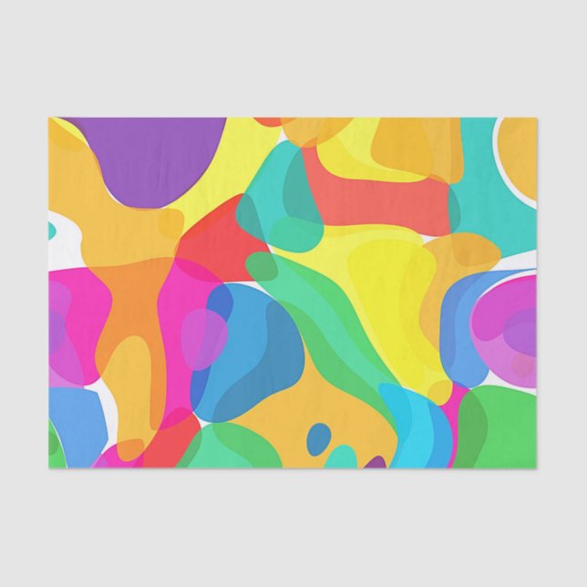 Circus Colours Chaos Abstract Art Pattern Tissue Paper (Front)