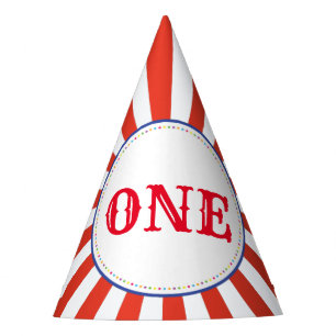 Circus Cute Colourful 1st Birthday Party Theme Hat