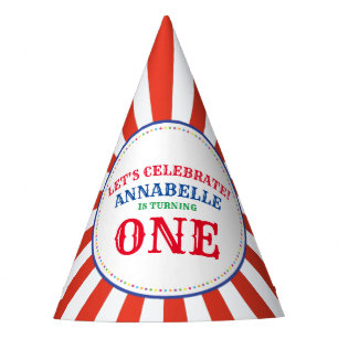 Circus Cute Colourful 1st Birthday Party Theme Hat