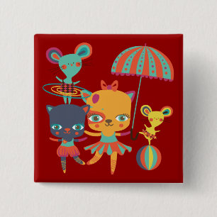 Circus Cuties 15 Cm Square Badge