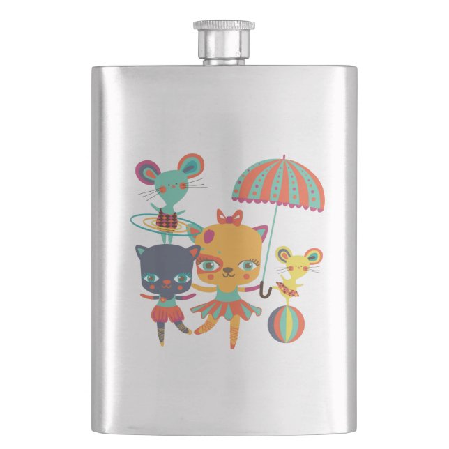Circus Cuties Hip Flask (Front)