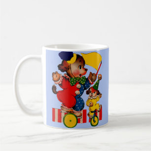 circus dogs riding unicycles coffee mug