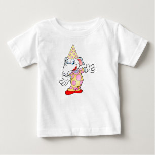 Circus Elephant Clown Cartoon animal Art Baby T-Shirt