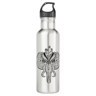 Circus Elephant Doodle 710 Ml Water Bottle