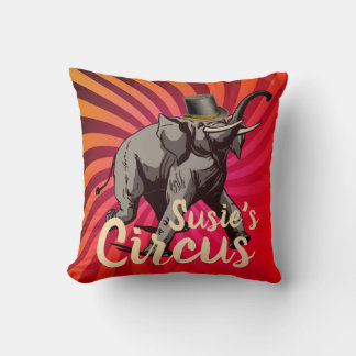 Circus elephant hat spiral customisable cushion